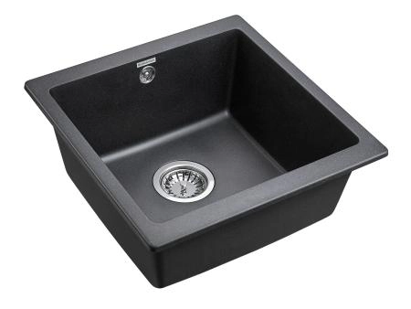 Мойка для кухни Paulmark BRILON, PM104546-BL, черный, 445х460, подст. мон. Paulmark