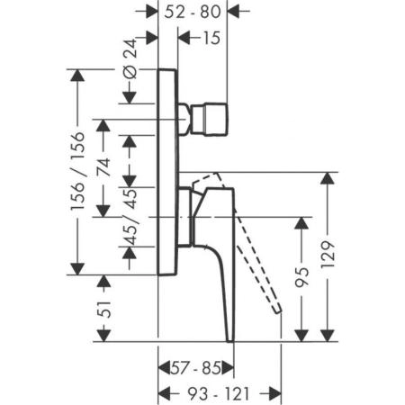 Hansgrohe 32545140 Metropol Смеситель для ванны шлифованая бронза