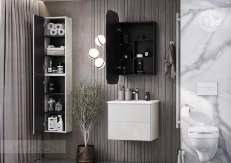 Зеркальный шкаф AQUATON Сохо 60 графит левый 1A258302AJA0L
