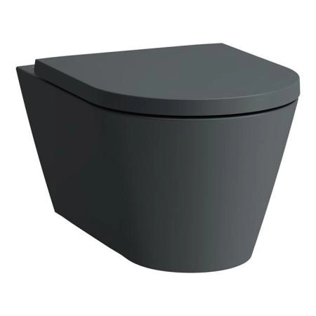 Laufen Kartell Унитаз подвесной 54.5х37х43 см, Rimless, c покрытием LCC, цвет: графит матовый