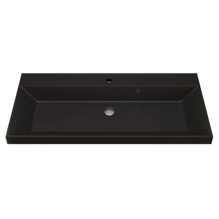Раковина кварцевая Uperwood Classic Quartz 100 см, коричневая матовая, трюфель