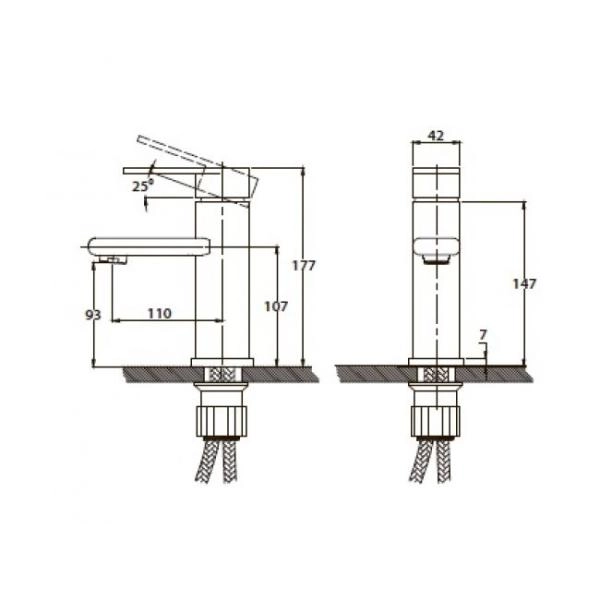 Смеситель для раковины KAISER Arena (33011) хром