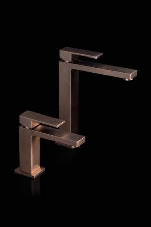 Cмеситель для умывальника Boheme Qubic Brushed Bronze 471-BRB
