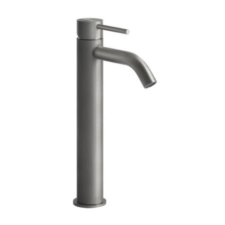 Gessi Flessa Смеситель для раковины высокий, без донного клапана. цвет: шлифованная сталь