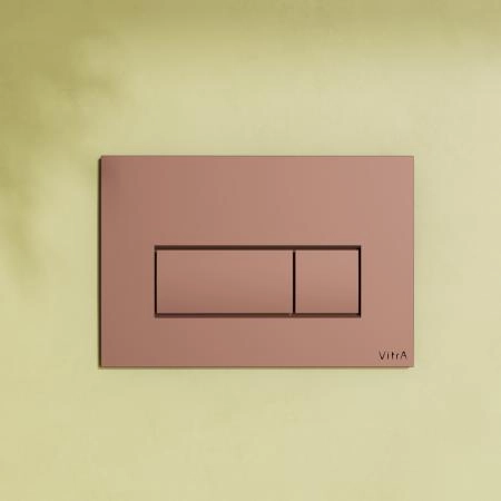 Кнопка смыва для инсталляции VitrA Root Square  740-2340 мягкая медь глянец двойный смыв