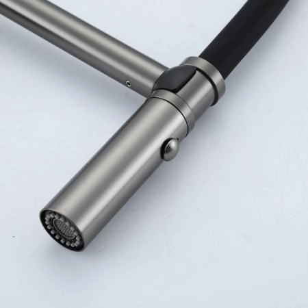 Смеситель GAPPO G4098-29 для кухни с гибким изливом, оружейная сталь