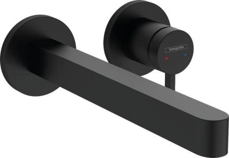 Смеситель Hansgrohe 76050670 Finoris для раковины 225 мм, настеный матовый черный