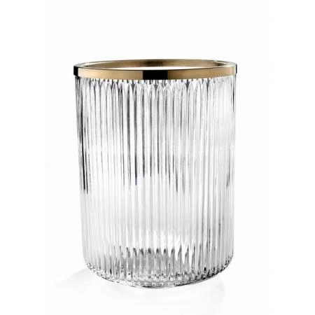 3SC ELEGANCE Ведро, без крышки, 20хh28х20 см, цвет: прозрачный хрусталь/золото 24к.