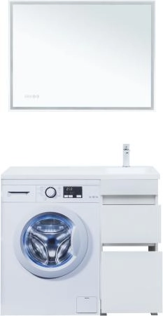 Тумба под раковину Aquanet Вега 40 белый глянец