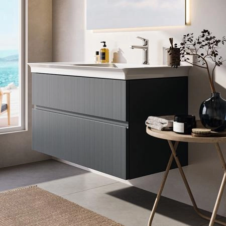 Ideal Standard Finesse Тумба с раковиной 100x50см, подвесная, DX, 2 ящика, 1 отв., цвет: пепельно-голубой матовый