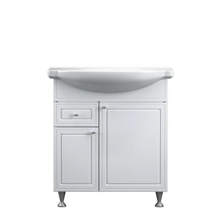 Тумба с раковиной напольная RedBlu by Damixa Palace One M41-FSX0753WG-WCC075 белый глянцевый