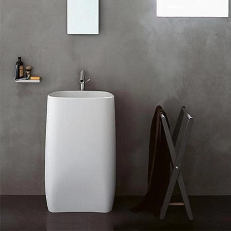 Agape Pear C Раковина 55.5x40.9x90 см, без отв., выпуск в стену, цвет: белый