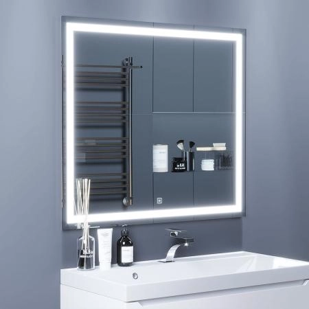 Зеркало для ванной Uperwood Tanos 90 x 80 см, с led-подстветкой и подогревом