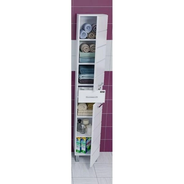 Шкаф-пенал СаНта Омега 30 507001, напольный, цвет белый