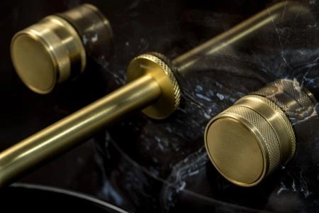 Смеситель из стены Boheme PRESTIGE на 3 отв. MAT GOLD 152-2-MG-PR