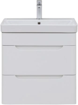 Тумба под раковину Aquanet София 60 белый глянец (2 ящика)