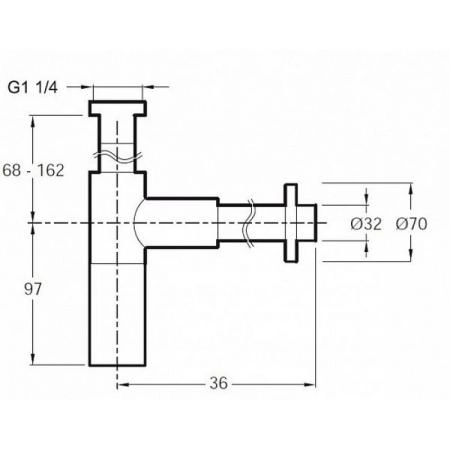 Сифон для раковины Jacob Delafon E78291-CP хром