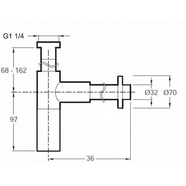 Сифон для раковины Jacob Delafon E78291-CP хром