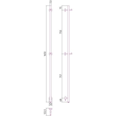 Полотенцесушитель Сунержа Аскет 50x1650 электрический