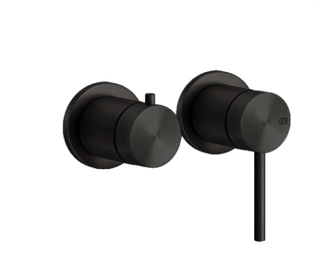 Gessi Bath-Shower 316 смеситель настенный, однорычажный на 2 выхода, внешняя часть, цвет Matte Black