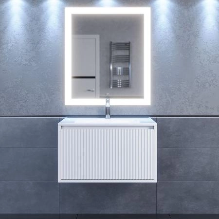 Тумба под раковину Uperwood Next Premium подвесная, 70 см, белая, 1 ящик
