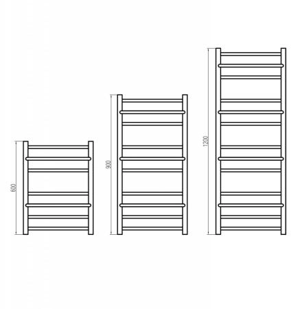 Полотенцесушитель электрический Grota Vista 53 x 120 см, ширина 53 см, высота 120 см, матовый