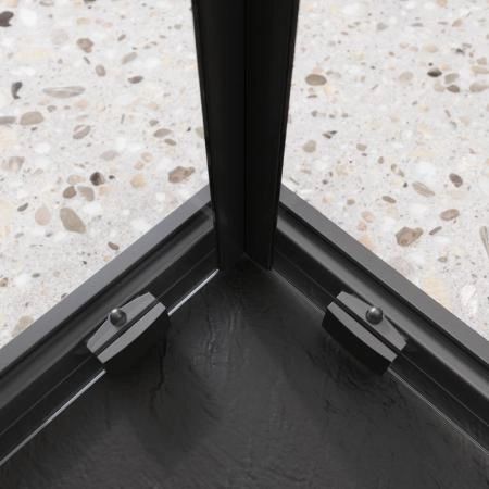 Душевой уголок BelBagno LUCE 90x90 прозрачное стекло 6 мм профиль черный матовый LUCE-A-2-90-C-NERO