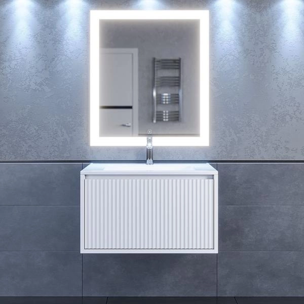 Тумба под раковину Uperwood Next Premium подвесная, 70 см, белая, 1 ящик