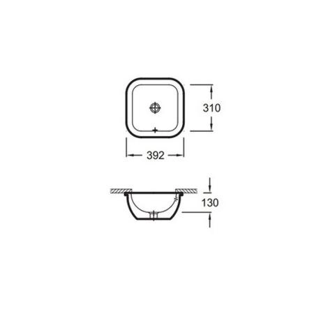 Раковина Jacob Delafon VOX EYE102-00 39 см встраиваемая снизу