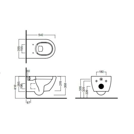 Унитаз Hatria Fusion Y1CC безободковый подвесной без крышки