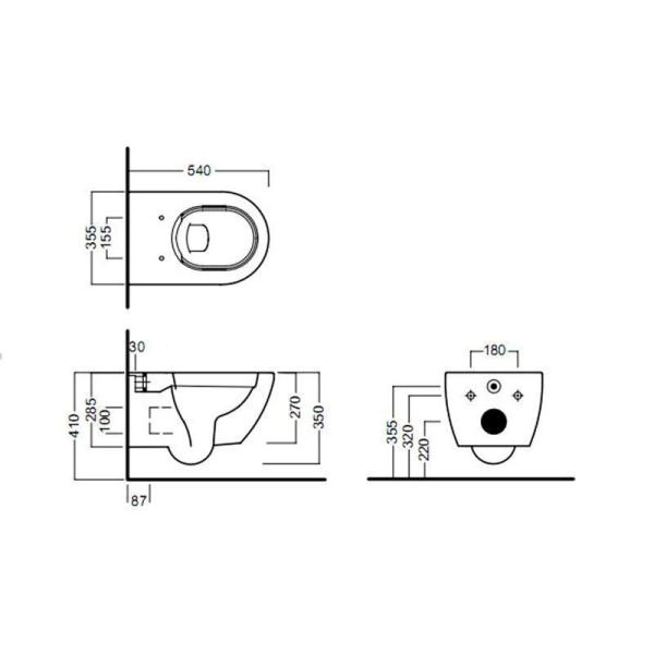 Унитаз Hatria Fusion Y1CC безободковый подвесной без крышки