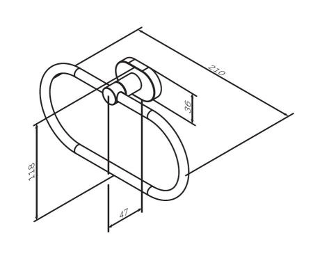 Кольцо для полотенец AM.PM Sense A7434400 хром