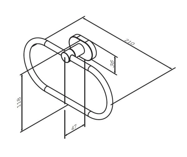 Кольцо для полотенец AM.PM Sense A7434400 хром
