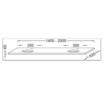 Столешница Jacob Delafon PARALLEL EB55-1800-E10 180 см цвет квебекский дуб