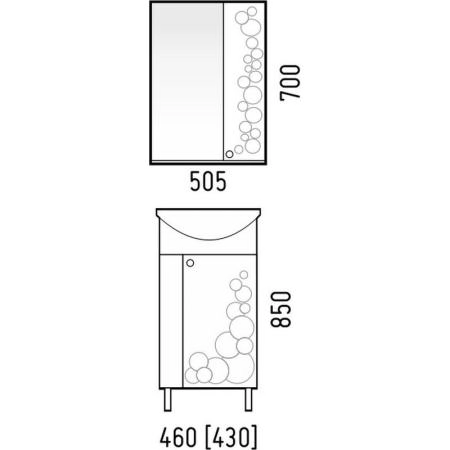 Тумба под раковину Corozo Орфей 45