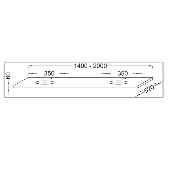 Столешница Jacob Delafon PARALLEL EB55-1800-E10 180 см цвет квебекский дуб