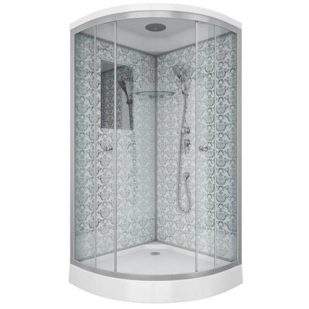 Душевая кабина Niagara Luxe NG-7702W (1000x1000х2100) низкий поддон (15см) стенки БЕЛЫЕ