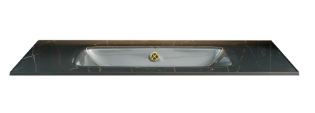 Столешница Boheme стекло 100см моноблок Глянцевая Графит 852-100-GR