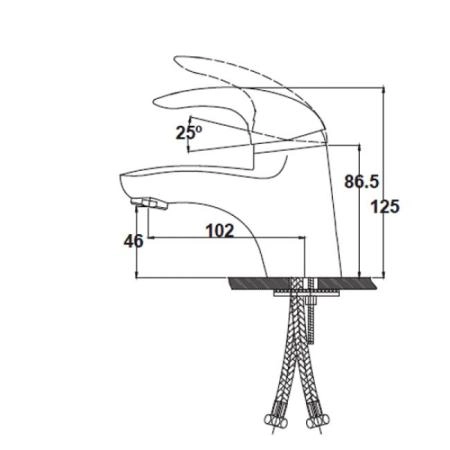 Смеситель для раковины KAISER Safira (15011) хром