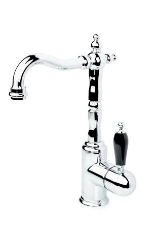 Смеситель для умывальника Boheme TRADIZIONALE CHROMO с черной керамикой 262-BLC