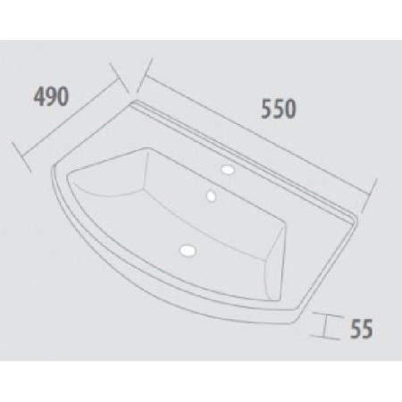 Раковина Dreja Alfa 55 195452
