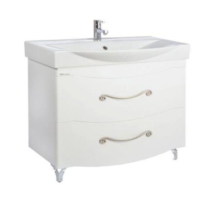 Тумба под раковину Bellezza Сесилия 105 напольная с 2 ящ. белая