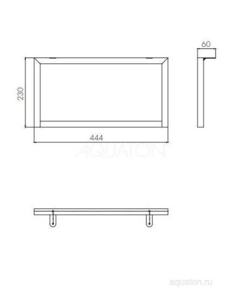 Ножки AQUATON опора низкая 1шт. Лофт Урбан 1A255203LQX70
