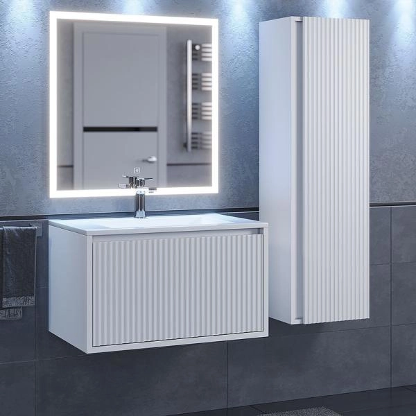 Тумба под раковину Uperwood Next Premium подвесная, 70 см, белая, 1 ящик