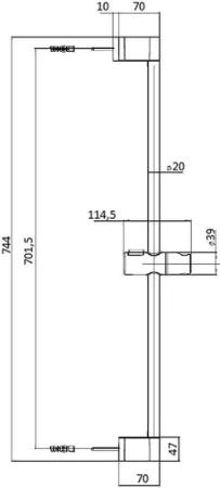 Душевой гарнитур Bossini Syncronia/2 DE8008.030, хром