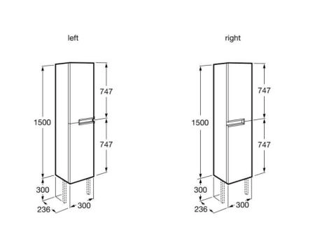 Шкаф-колонна Roca Victoria Nord ZRU9000026 белый