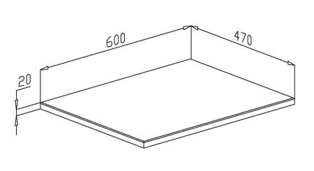 Столешница ASB-Woodline Оливия массив 600*470*20