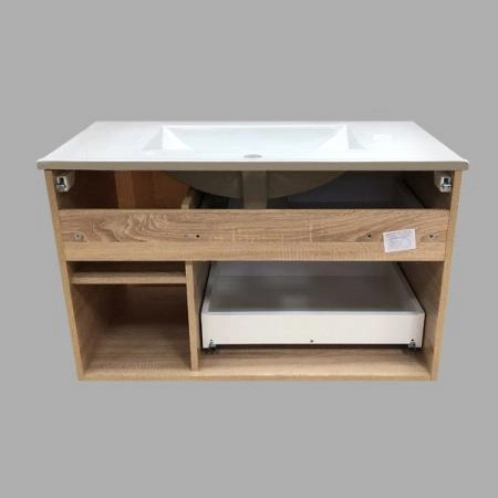 Тумба с раковиной Comforty Гамбург-90 дуб сонома