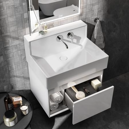 Тумба Kerama Marazzi TECNOLOGICA M ТЕКНОЛОДЖИКА М LOG.M.65\WHT ба Logica M/Лоджика М подвесная 2 выдвижных ящика 65, белоснежный