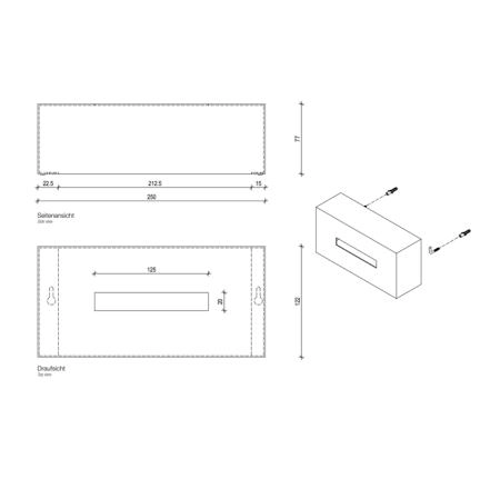 Decor Walther Classic KB 82 Диспенсер для салфеток 12x25x7.5см, настольный, цвет: хром